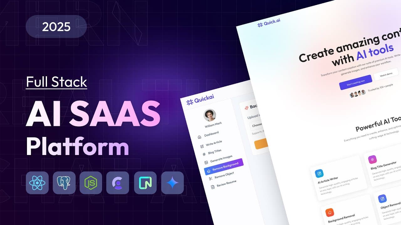 Full Stack AI SAAS App using PERN Stack