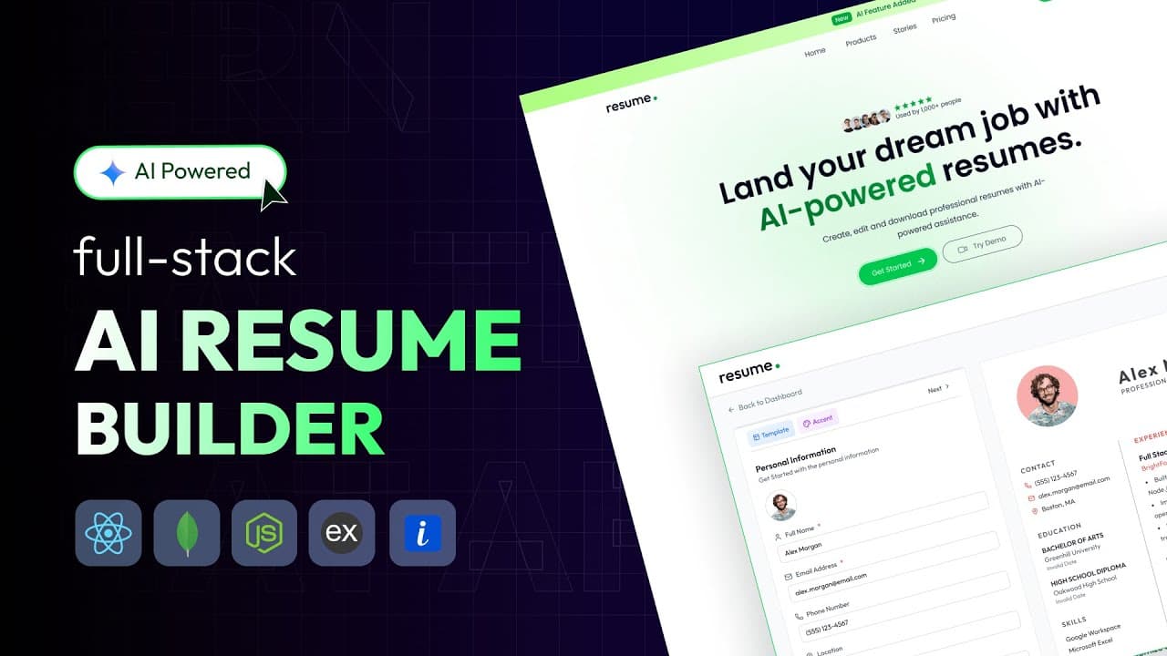 Full Stack AI Resume Builder app using MERN Stack