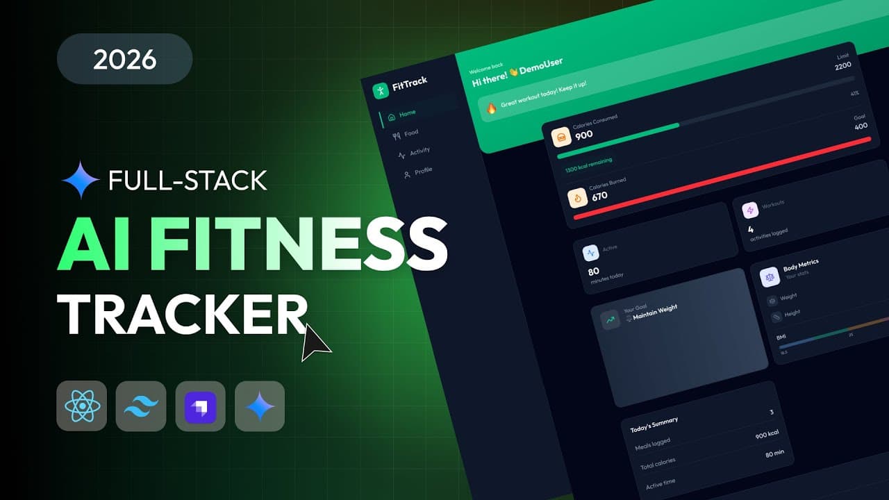 Full Stack AI Fitness Tracker App using React js